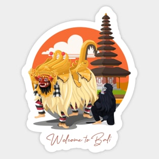 Welcome to Bali Kuta Beach Denpasar Barong Sticker